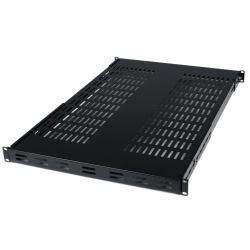 StarTech.com 1U Adjustable Vented Server Rack Mount Shelf - 175lbs - 19.5 to 38in Adjustable Mounting Depth Universal Tray for 19" AV/ Network Equipment Rack - 27.5in Deep 