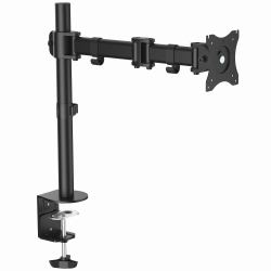 StarTech.com Desk Mount Monitor Arm for up to 34" [17.6lb/8kg] VESA Compatible Displays - Articulating Pole Mount Single Monitor Arm - Ergonomic Height Adjustable Monitor Mount - Desk Clamp/Grommet 
