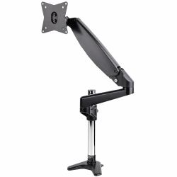 StarTech.com Desk Mount Monitor Arm for Single VESA Display up to 32" or 49" Ultrawide 8kg/17.6lb - Full Motion Articulating & Height Adjustable - C-Clamp, Grommet - Single Monitor Arm 