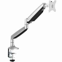 StarTech.com Desk Mount Monitor Arm - Heavy Duty Ergonomic VESA Monitor Arm - Single 32" [19.8lb/9kg] Display - Full Motion, Height Adjustable, Articulating - Aluminum - C-Clamp/Grommet - Silver 