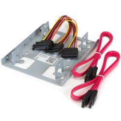 StarTech.com Dual 2.5" to 3.5" HDD Bracket for SATA Hard Drives - 2 Drive 2.5" to 3.5" Bracket for Mounting Bay - TAA 
