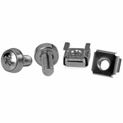 StarTech.com 50 Pkg M6 Mounting Screws and Cage Nuts for Server Rack Cabinet 