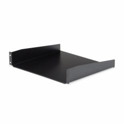 StarTech.com 2U Server Rack Shelf - Universal Rack Mount Cantilever Shelf for 19" Network Equipment Rack & Cabinet - Heavy Duty Steel – Weight Capacity 44lb/20kg - 16" Deep Tray, Black 
