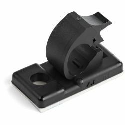 StarTech.com 100 Adhesive Cable Management Clips Black - Network/Ethernet/Office Desk/Computer Cord Organizer - Sticky Cable/Wire Holders - Nylon Self Adhesive Clamp UL/94V-2 Fire Rated - TAA 