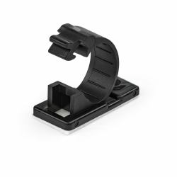 StarTech.com 100 Adhesive Cable Management Clips Black - Network/Ethernet/Office Desk/Computer Cord Organizer - Sticky Cable/Wire Holders - Nylon Self Adhesive Clamp UL/94V-2 Fire Rated 