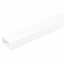 StarTech.com Solid Cable Management Raceway with Adhesive Tape & Cover, 1-1/8"[32mm]W x 3/4"[20mm]H - 6ft[1.8m] length, PVC Network/Power Cord Hider Kit - Wall Wire Duct System, UL Listed 