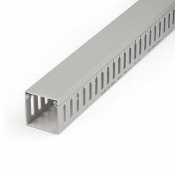 StarTech.com Open Slot Cable Management Raceway with Cover, 2"[50mm]W x 2"[50mm]H - 6.5ft[2m] length - 1/4"[8mm] Slots, PVC Network Cable Hider/Wall Wire Duct, Max 80 Cables, UL Listed - TAA 