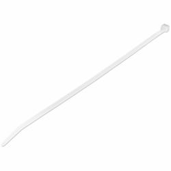 StarTech.com 10"[25cm] Cable Ties - 1/8"[4mm] wide, 2-5/8"[68mm] Bundle Diameter, 50lb[22kg] Tensile Strength, Nylon Self Locking Zip Ties w/ Curved Tip - 94V-2/UL Listed, 100 Pack - White 