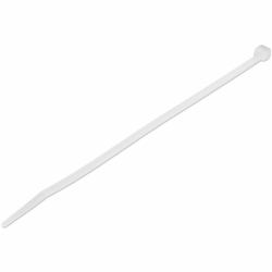 StarTech.com 8"[20cm] Cable Ties - 1/8"[4mm] wide, 2-1/8"[55mm] Bundle Diameter, 50lb[22kg] Tensile Strength, Nylon Self Locking Zip Ties w/ Curved Tip - 94V-2/UL Listed, 1000 Pack - White - TAA 