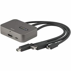 StarTech.com 3-in-1 Multiport to HDMI Adapter - 4K 60Hz USB-C, HDMI or Mini DisplayPort to HDMI Converter for Conference Room - Digital AV Video Adapter to Connect HDMI Monitor/Display 