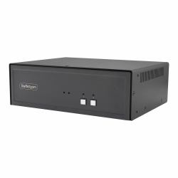 StarTech.com Secure 2-Port KVM Switch, DisplayPort, 4K 30Hz, NIAP 4.0 Desktop KVM, Metal Housing, CAC Port, Made in the USA 