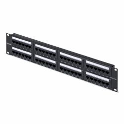 StarTech.com 48-Port 2U Rackmount Cat6 Patch Panel, RJ45, UTP, 110 Punch-Down, Cat 6 Ethernet Patch Panel for Network Server Rack 