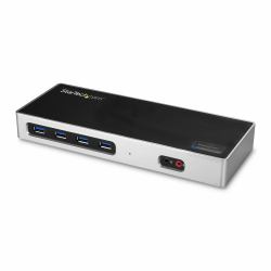 StarTech.com USB-C & USB-A Dock - Dual Monitor 4K 60Hz Dock DisplayPort + HDMI - Hybrid USB 3.0 Docking Station for USB-C or USB-A Laptops - 6x USB Type-A, GbE - USB 3.1 Gen 1 - Mac/Windows 