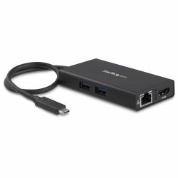 StarTech.com USB-C Multiport Adapter - USB-C Travel Docking Station with 4K HDMI - 60W Power Delivery Pass-Through, GbE, 2pt USB-A 3.0 Hub - Portable Mini USB Type-C Dock for Laptop 