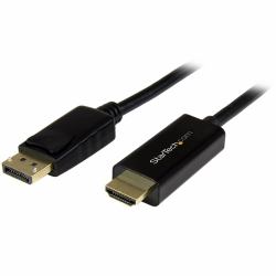 StarTech.com 6.6ft [2m] DisplayPort to HDMI Cable - 4K 30Hz - DisplayPort to HDMI Adapter Cable - DP 1.2 to HDMI Monitor Cable Converter - Latching DP Connector - Passive DP to HDMI Cord 