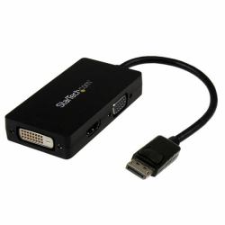StarTech.com Travel A/V adapter: 3-in-1 DisplayPort to VGA DVI or HDMI converter 