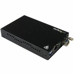 StarTech.com Gigabit Ethernet Copper-to-Fiber Media Converter - SM LC - 10 km 
