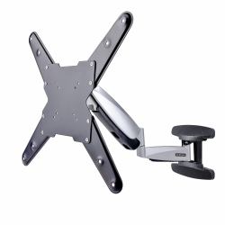 StarTech.com VESA TV Wall Mount, Adjustable Full Motion TV Wall Mount For 23"-55" Displays, Slim TV Mounting Bracket Supports 66lb [30kg], Extendable/Tilting/Swivel TV Wall Mount 