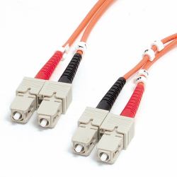 StarTech.com 1m [3.3ft] SC to SC OM1 Multimode Fiber Optic Cable, 62.5/125 Fiber Size, 10G Networks - LSZH Fiber Patch Cord 
