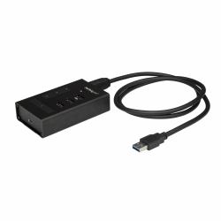 StarTech.com 4 Port USB 3.0 Hub - USB Type-A to 1x USB-C & 3x USB-A - Commercial Metal USB Hub - SuperSpeed 5Gbps USB 3.1/3.2 Gen 1 - Self Powered - BC 1.2 Fast Charge - Mountable/Rugged~4 Port USB 3.0 Hub - USB Type-A to 1x USB-C & 3x USB-A - Commercial Metal USB Hub - SuperSpeed USB 3.2 Gen 1 [5Gbps]- Self Powered - BC 1.2 Fast Charge - Mountable/Rugged 