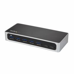 StarTech.com 7 Port USB C Hub with Fast Charge Port - USB-C to 5x USB-A 2x USB-C [USB 3.0 SuperSpeed 5Gbps] - Self Powered USB 3.2 Gen 1 Type-C Hub w/ Power Adapter - Desktop/Laptop Hub 