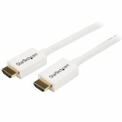 StarTech.com 7m / 23 ft CL3 Rated HDMI Cable w/ Ethernet - In Wall Rated Ultra HD HDMI Cable - 4K 30Hz UHD High Speed HDMI Cable - 10.2 Gbps - HDMI 1.4 Video/Display Cable - 30AWG, White 