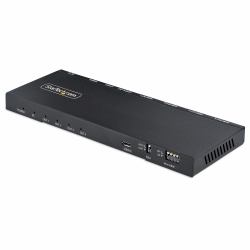 StarTech.com 4-Port HDMI Splitter, 4K 60Hz HDMI 2.0 Video, 4K HDMI Splitter w/ Built-in Scaler, HDMI Splitter 1 In 4 Out, 3.5mm/Optical Audio Port, HDMI Display/Output Splitter 