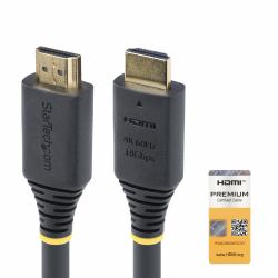 StarTech.com 10m [32.8ft] Active High Speed HDMI Cable, 4K 60Hz/1440p 144Hz, HDR10/HDCP 2.2/ARC, 18Gbps, UHD HDMI 2.0 Cord for TV/Monitor/Display, TPE Jacket 