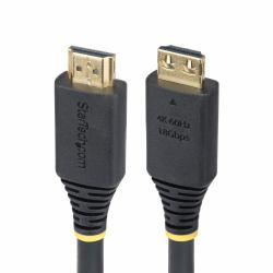 StarTech.com 5m [16ft] High Speed HDMI Cable with Gripping Connectors, 4K 60Hz/1440p 144Hz, HDR10/HDCP 2.2/ARC, 18Gbps, UHD HDMI Cord for TV/Monitor/Display, TPE Jacket 