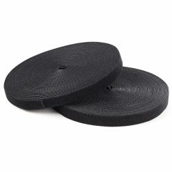 StarTech.com 100ft [30.5m] Hook and Loop Roll, Black, Cut-to-Size Reusable Cable Ties, Bulk Industrial Wire Fastener Tape, Adjustable Fabric Wraps, Reusable Self Gripping Cable Management Straps 