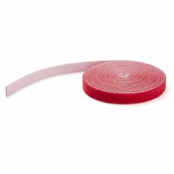 StarTech.com 100ft [30.5m] Hook and Loop Roll, Red, Cut-to-Size Reusable Cable Ties, Bulk Industrial Wire Fastener Tape, Adjustable Fabric Wraps, Reusable Self Gripping Cable Management Straps 