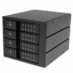StarTech.com 4 Bay Aluminum Trayless Hot Swap Mobile Rack Backplane for 3.5in SAS II/SATA III - 6 Gbps HDD 