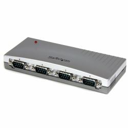 StarTech.com 4 Port USB to RS232 Serial DB9 Adapter Hub 