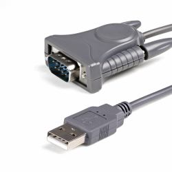 StarTech.com 3ft [91cm] 1-Port USB to Serial Cable, DB9/DB25 RS232 to USB Converter, Prolific, USB to Serial Adapter 