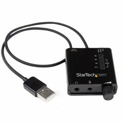 StarTech.com USB Stereo Audio Adapter External Sound Card with SPDIF Digital Audio and Stereo Mic 