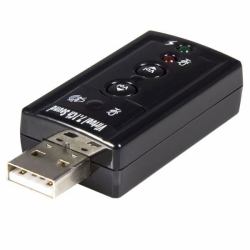 StarTech.com Virtual 7.1 USB Stereo Audio Adapter External Sound Card 