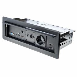 StarTech.com Conference Table Box for AV Connectivity & Power/Charging - 4K HDMI output with HDMI, DP, & VGA Inputs, GbE, Audio - Charging Station w/ 2x USB-A & 1x CE Certified EU Plug 