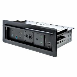 StarTech.com Conference Room Docking Station with Power/Charging; Table Connectivity Box, Universal USB-C Laptop Dock, 60W PD, 4K HDMI, USB Hub, Audio, 1x AC Outlet, 2xUSB Charge Ports 