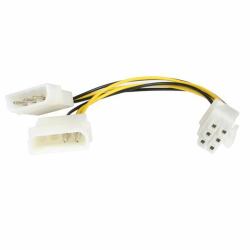 StarTech.com 6in LP4 to 6 Pin PCI Express Video Card Power Cable Adapter 