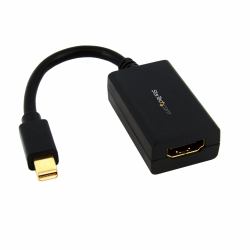 StarTech.com Mini DisplayPort to HDMI Adapter - mDP to HDMI Video Converter - 1080p - Mini DP or Thunderbolt 1/2 Mac/PC to HDMI Monitor/Display/TV - Passive mDP 1.2 to HDMI Adapter Dongle - Upgraded Version is MDP2HDEC 