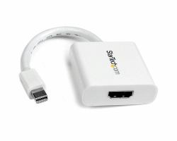 StarTech.com Mini DisplayPort to HDMI Adapter - mDP to HDMI Video Converter - 1080p - Mini DP or Thunderbolt 1/2 Mac/PC to HDMI Monitor/Display/TV - Passive mDP 1.2 to HDMI Dongle - White 