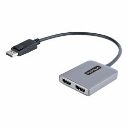 StarTech.com DP to Dual HDMI MST HUB - Dual HDMI 4K 60Hz - DisplayPort Multi Monitor Adapter with 1ft / 30cm cable - DP 1.4 Multi Stream Transport Hub, DSC | HBR3 - DP to HDMI Splitter 