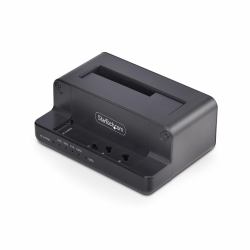 StarTech.com M.2 NVMe to 2.5/3.5" SATA Drive Duplicator, Dual Bay Standalone SSD Cloner/Drive Dock, Bidirectional NVMe to SATA / SATA to NVMe, Up to 27GBpm, TAA 