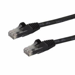 StarTech.com 50cm CAT6 Ethernet Cable - Black CAT 6 Gigabit Ethernet Wire -250MHz 100W PoE RJ45 UTP Network/Patch Cord Snagless w/Strain Relief Individually Tested 