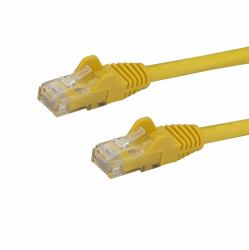 StarTech.com 10ft CAT6 Ethernet Cable - Yellow CAT 6 Gigabit Ethernet Wire -250MHz 100W PoE RJ45 UTP Network/Patch Cord Snagless w/Strain Relief Individually Tested 