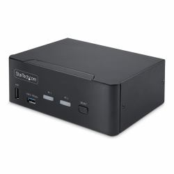 StarTech.com 2-Port Dual-Monitor DisplayPort KVM Switch, 8K 60Hz / 4K 144Hz, DP 1.4, 2x USB 10Gbps Ports, 4x USB HID Ports, Hotkey Switching, TAA Compliant 
