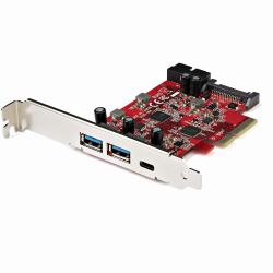 StarTech.com 5-Port USB PCIe Card - 10Gbps USB 3.1 Gen 2 PCIe Card w/ 1x USB-C & 2x USB-A - 1x 2 Port IDC [Internal 5Gbps USB Header Expansion] - USB C PCI Express Controller Card 