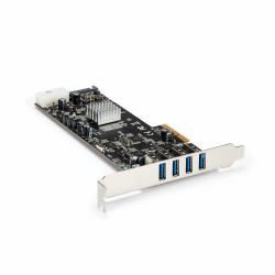 StarTech.com 4 Port USB 3.0 PCIe Card w/ 4 Dedicated 5Gbps Channels [USB 3.1 Gen 1] - UASP - SATA / LP4 Power - PCI Express Adapter Card 