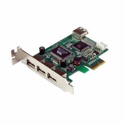 StarTech.com 4 Port PCI Express Low Profile High Speed USB Card 