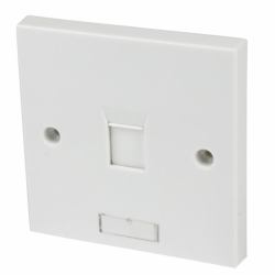 StarTech.com Single Gang RJ45 Faceplate - Universal UK Keystone Wall Plate - White 
